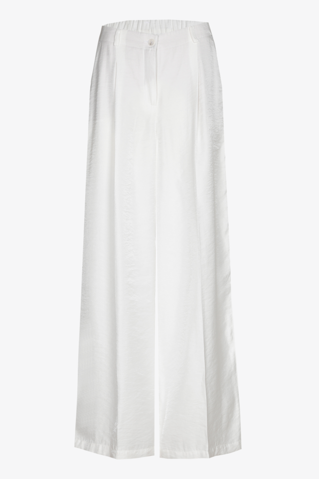 Glänzende Hose mit weitem Bein