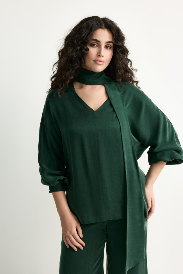 Blouse en soie lavée 