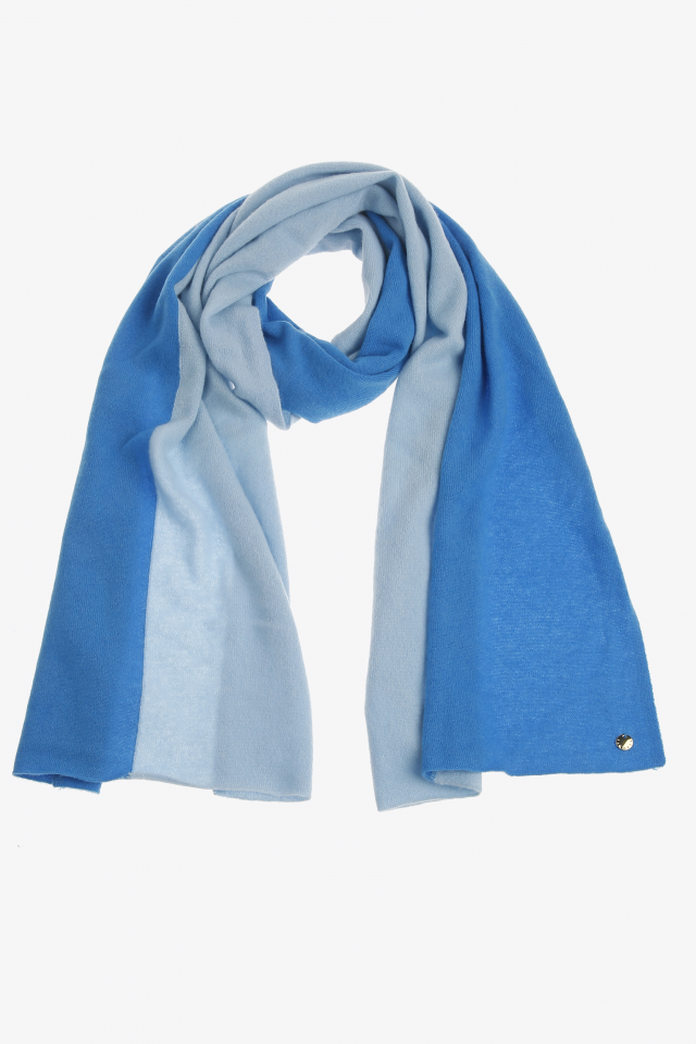 Two-tone cashmere scarf