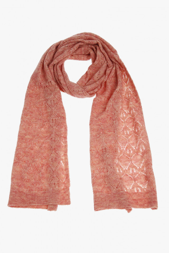 Pink winter scarf