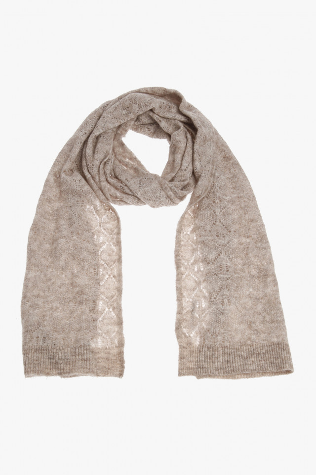 Taupe winter scarf