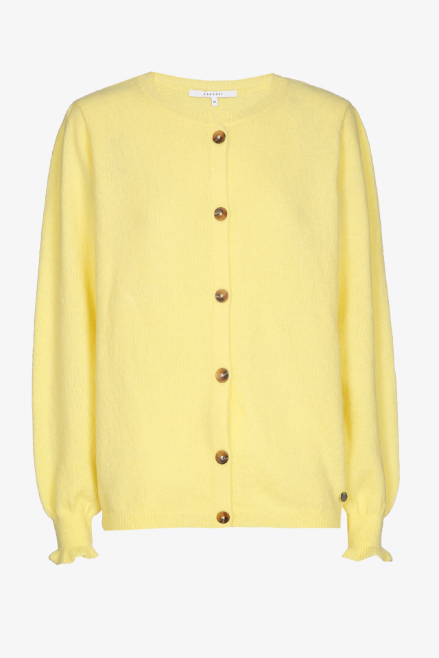 Yellow woollen cardigan