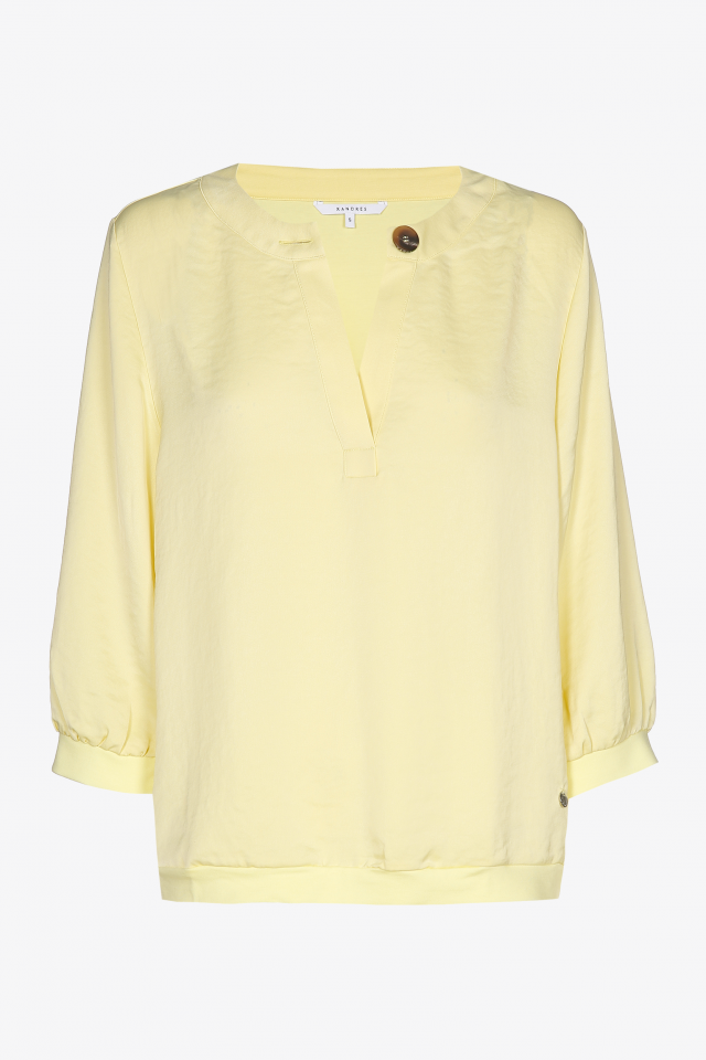 Yellow T-shirt with V-neck