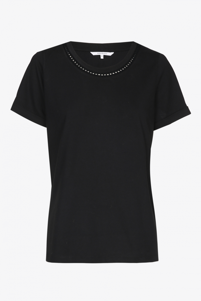 Zwart T-shirt ronde hals