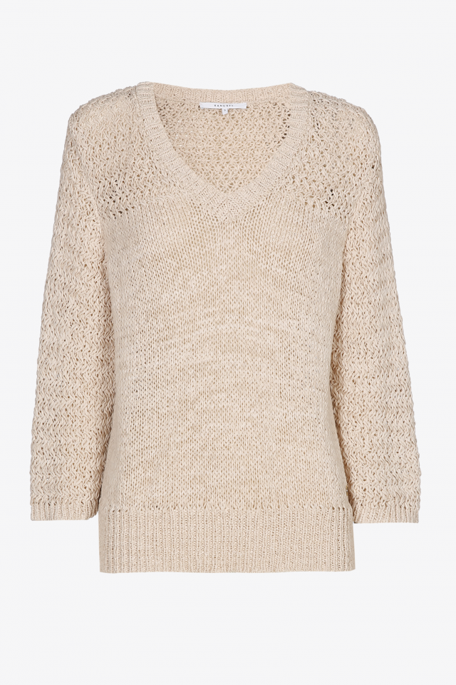 Beiger Pullover aus Baumwolle