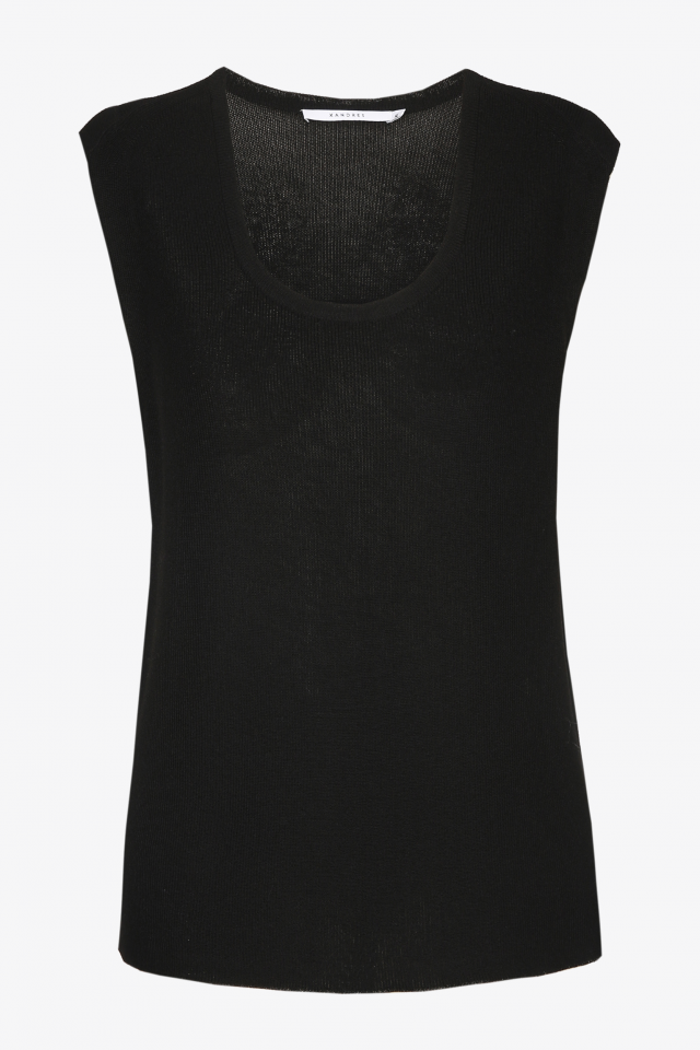 Zwarte top in viscose