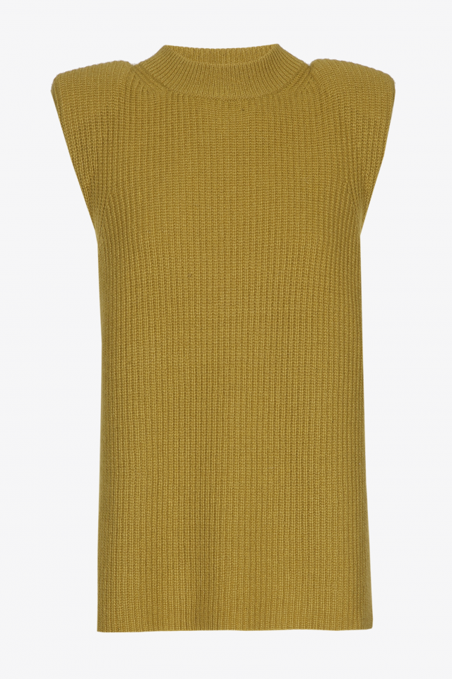 Cashmere blend knitted sleeveless sweater