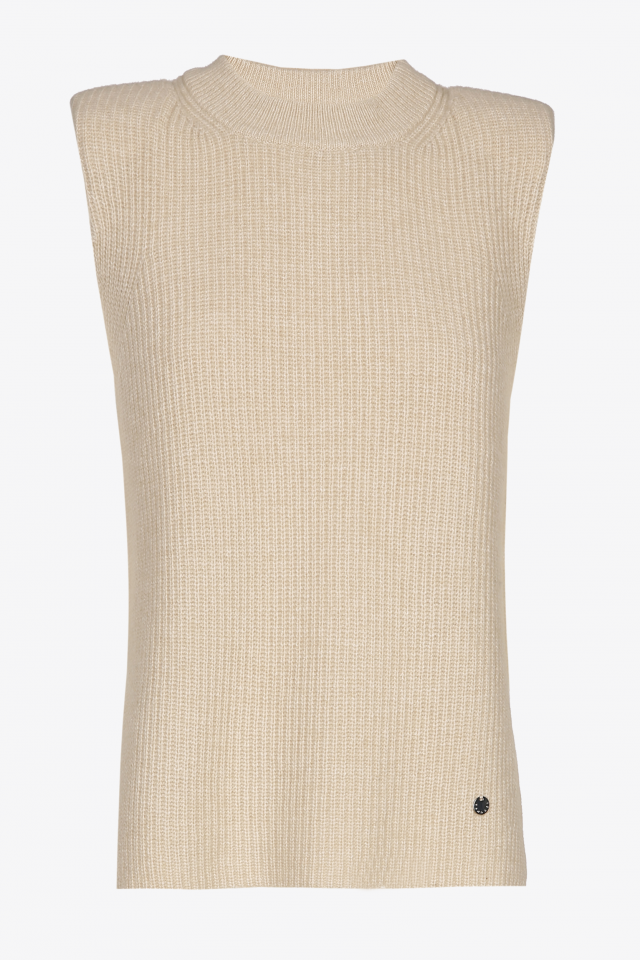 Cashmere blend knitted sleeveless sweater