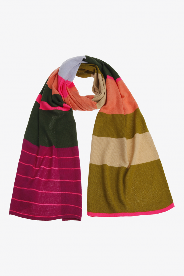 Veekleurige sjaal van kasjmier