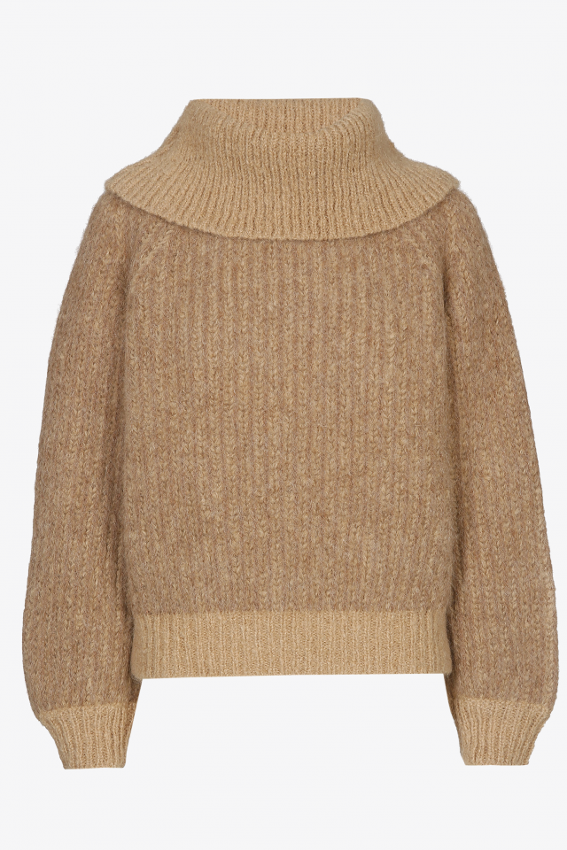 Pull van wolmix met kraag