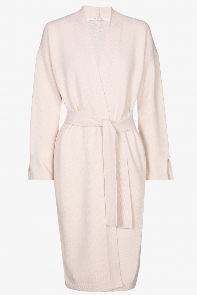 Lange cardigan met lint