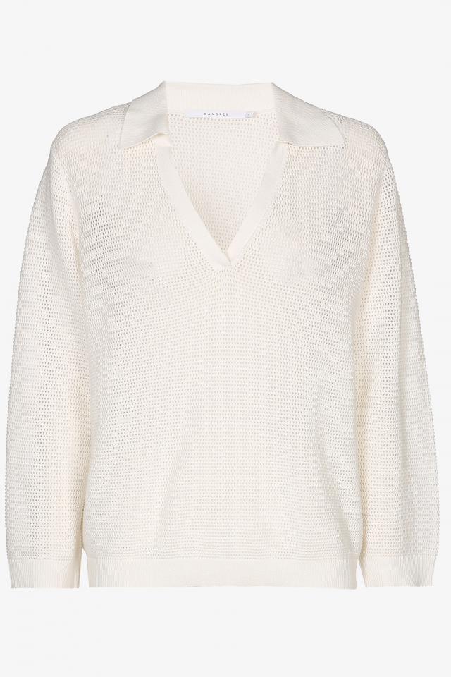 Crochet trui met V-hals