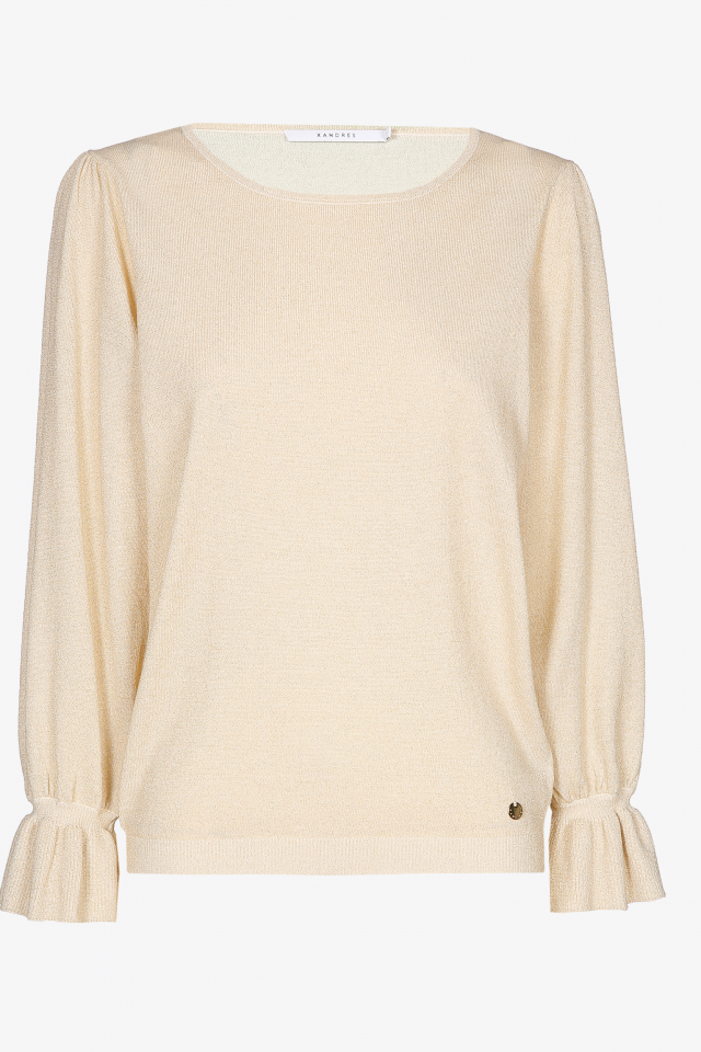 Pull avec manches à volant