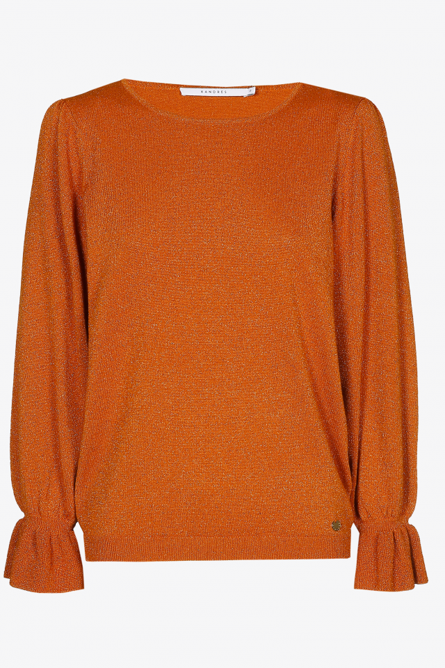 Pull avec manches à volant