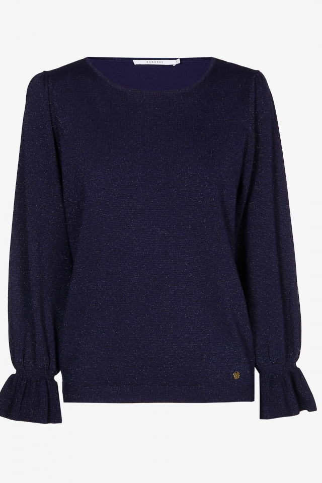Pull avec manches à volant