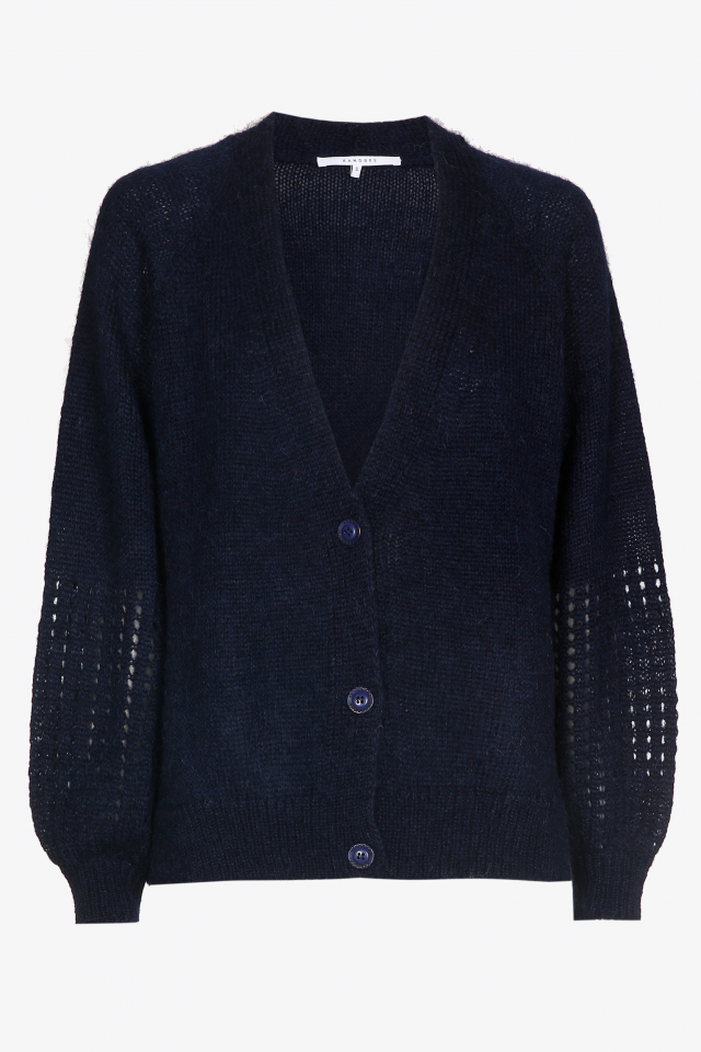 Lange vest met knopen