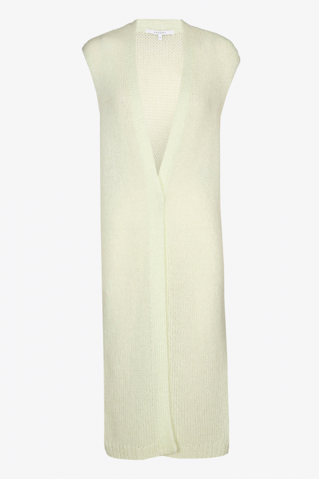 Lang mouwloze vest