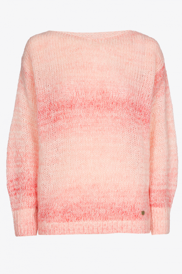 Pull en mélange de laines et à encolure ronde