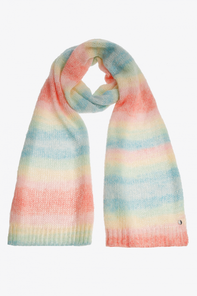 Colourful wool blend scarf