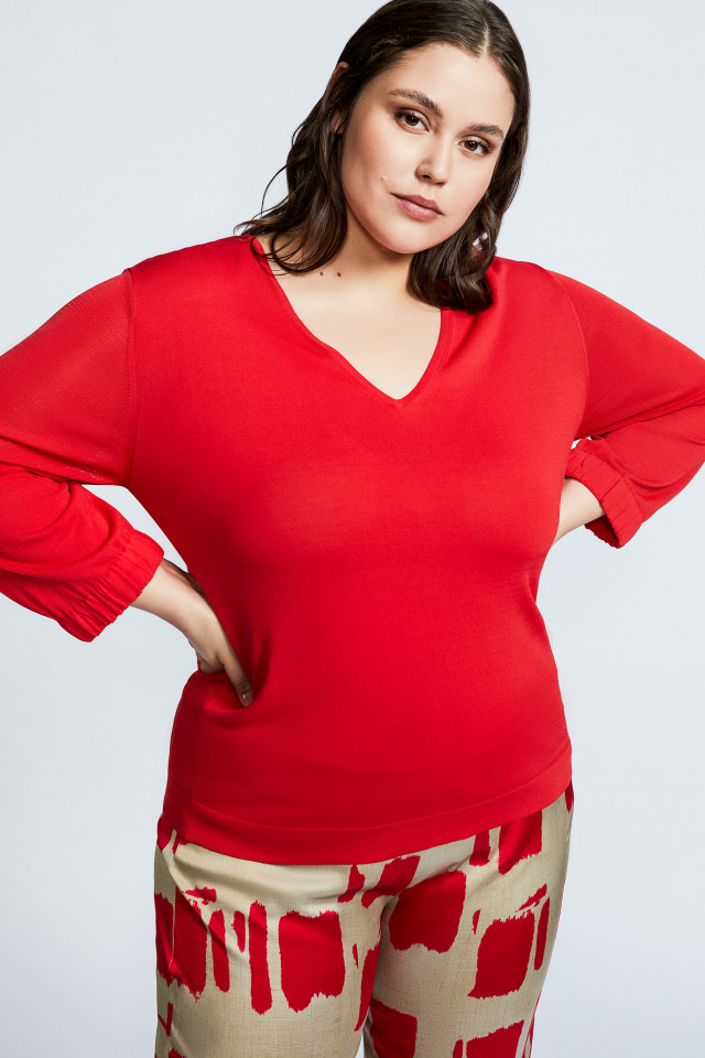 Pull met wijde mouwen