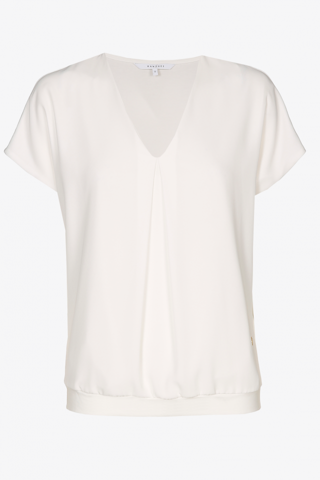 T-shirt in gecombineerde stof
