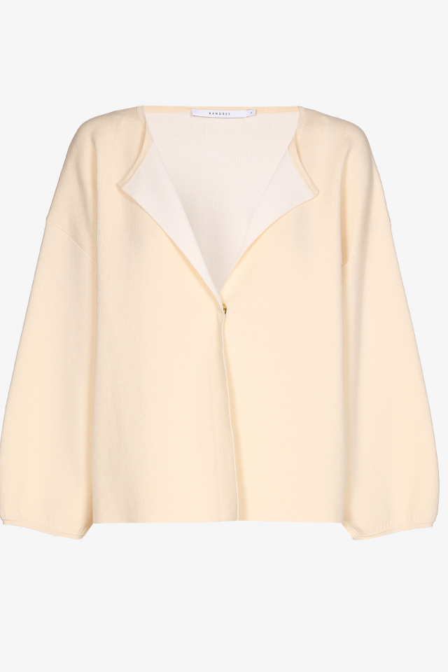 Gilet met ronde hals en drukknop