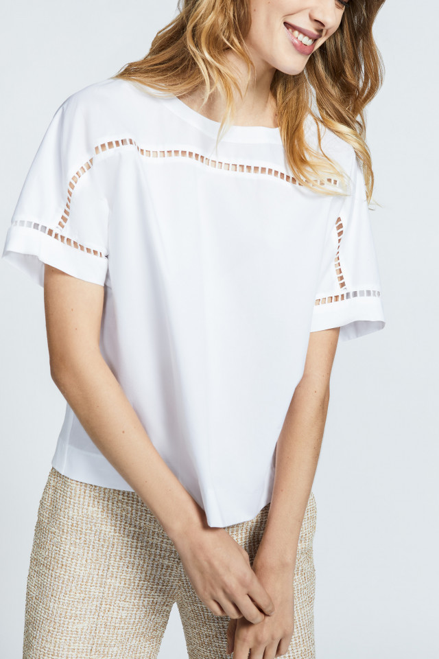 T-shirt met ronde hals