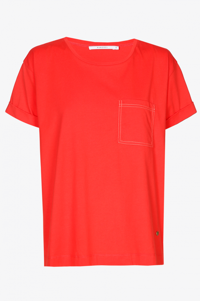 T-shirt met borstzak