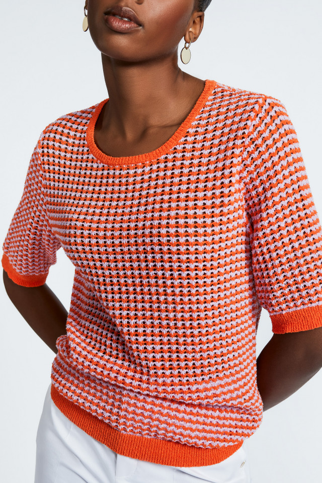 Ajour jumper in terrycloth