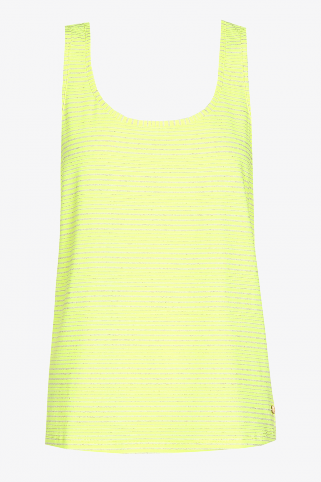 Top fluo à rayures