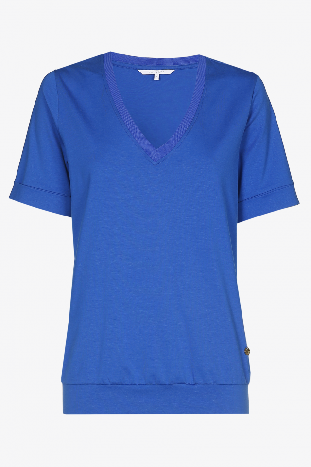 Plain T-shirt with short sleeves