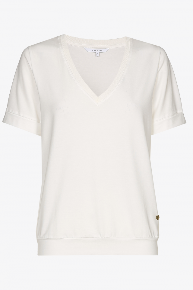 Effen T-shirt met korte mouwen
