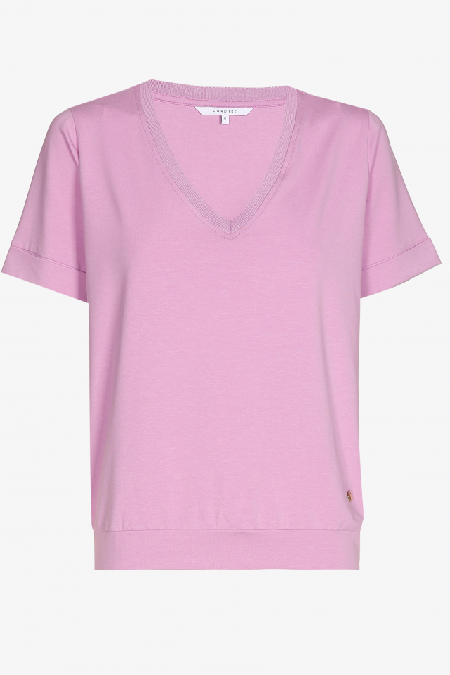 T-shirt uni à manches courtes