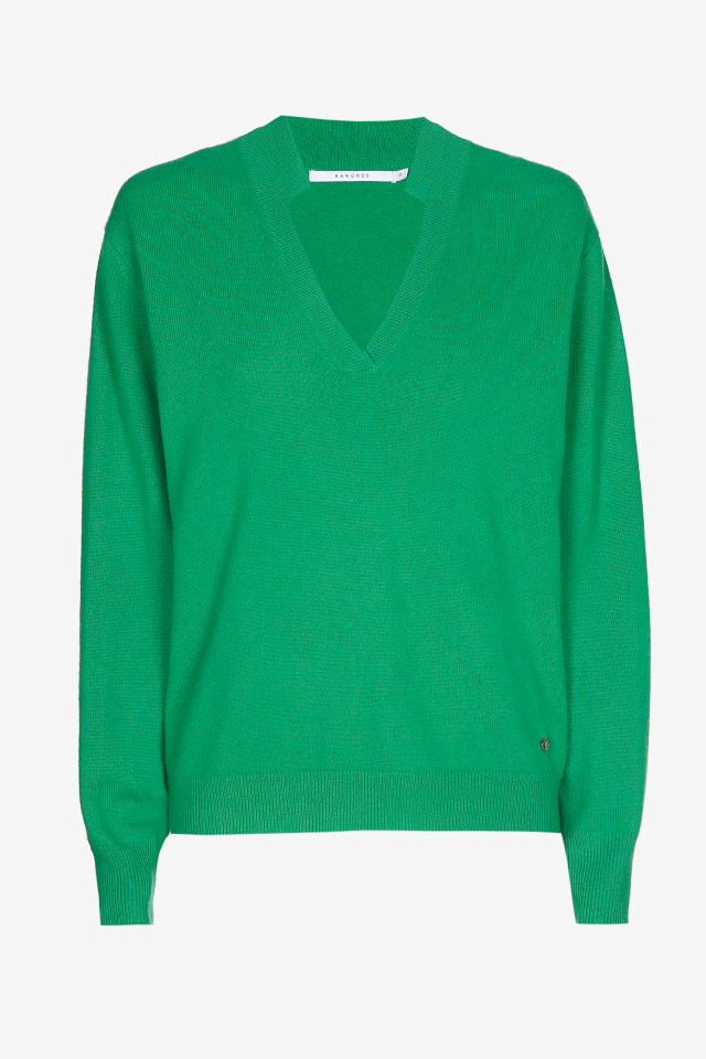 Cashmere pullover with V-neck