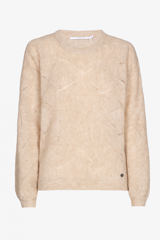 Pull à maille ajourée