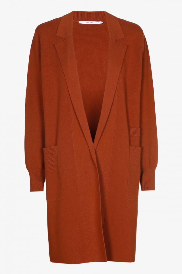 Long open-fronted cardigan