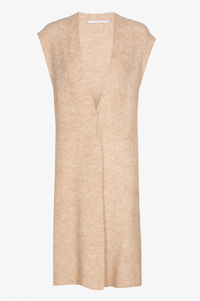 Veste sans manche en mélange de laines