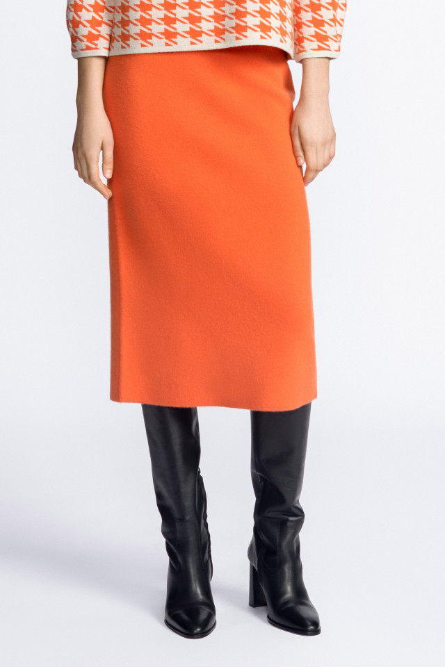 Pencil skirt in a cashmere blend