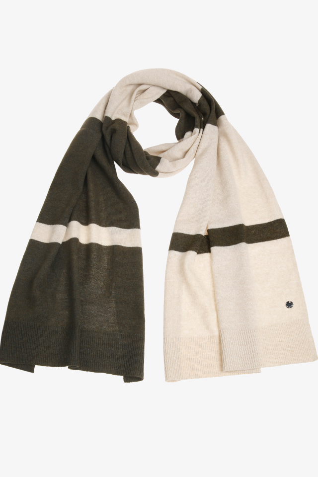 Cashmere scarf with stripes