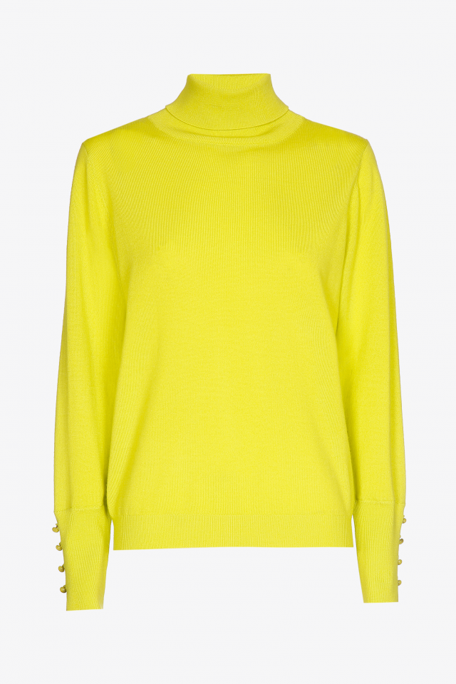 Merino wool pullover with collar