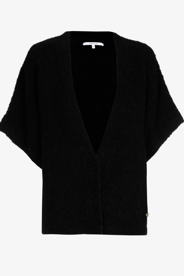 Gilet en bouclé à manches courtes