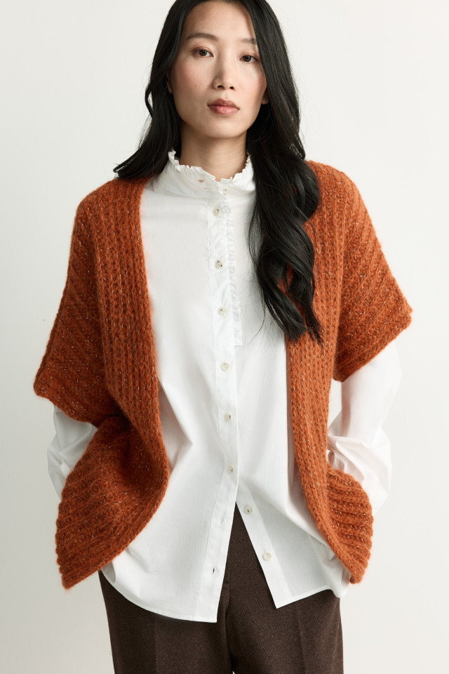 Cardigan van mohair en alpaca