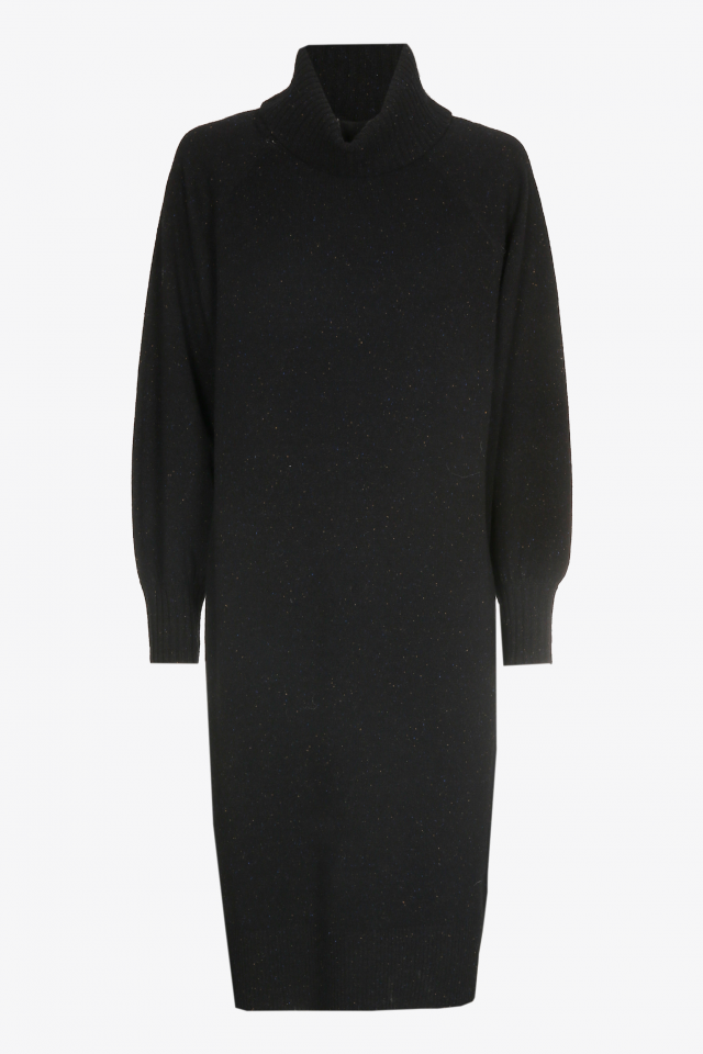 Robe en laine avec motif moucheté