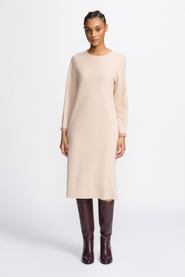Robe midi double face