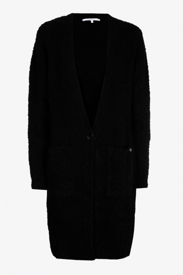 Gilet long en bouclé