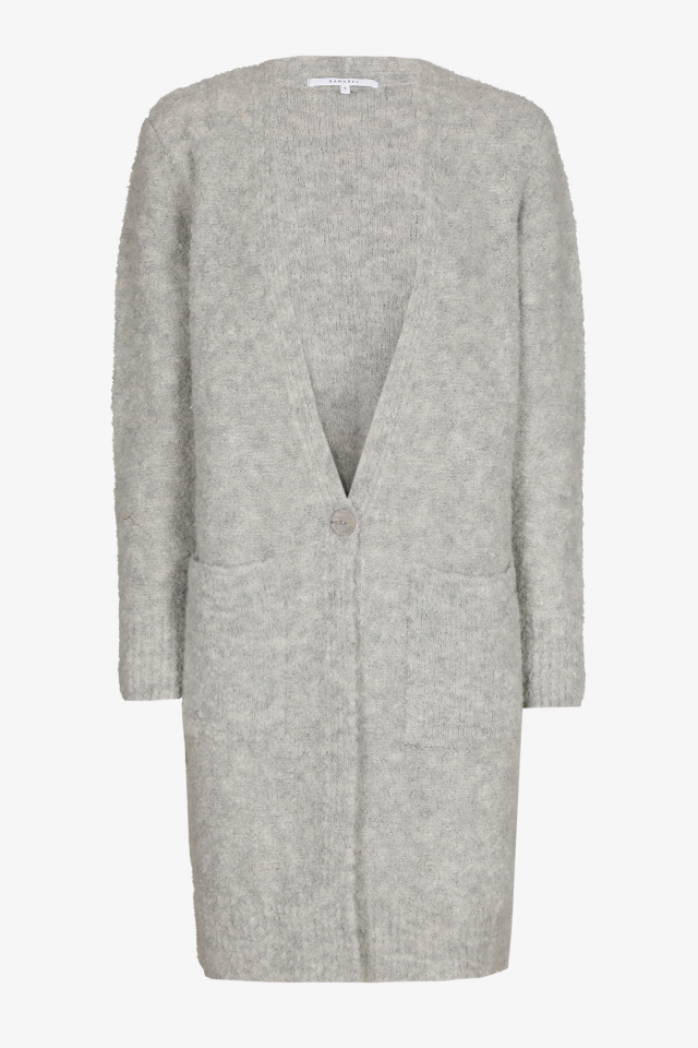 Gilet long en bouclé