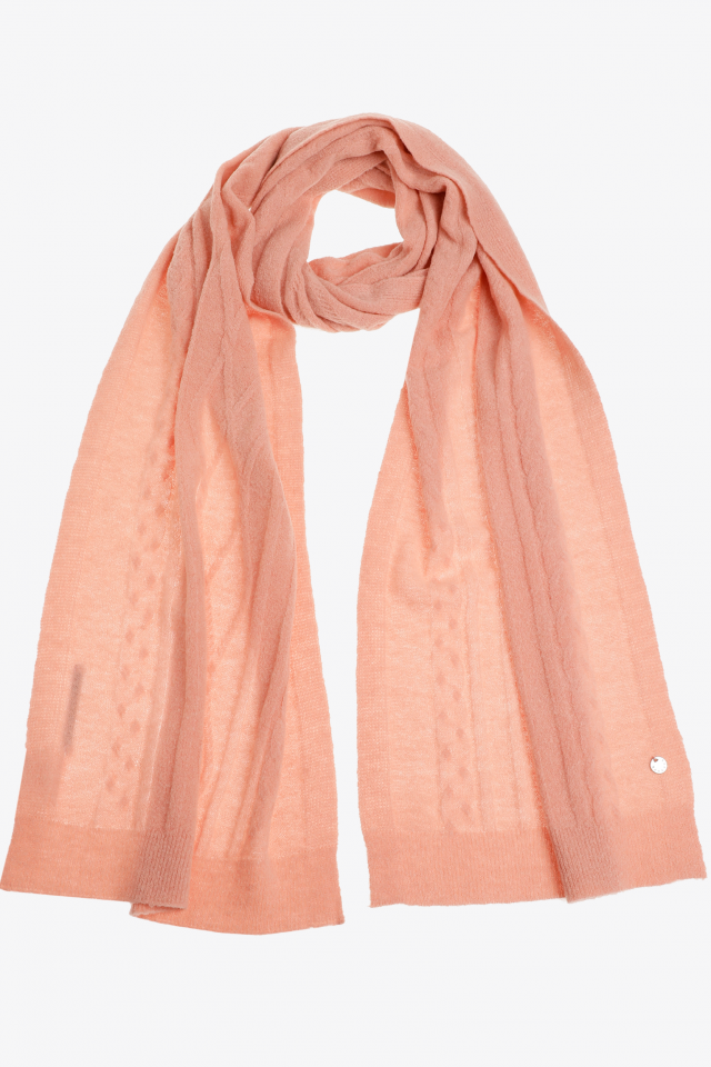 Fine-knit scarf in a wool blend