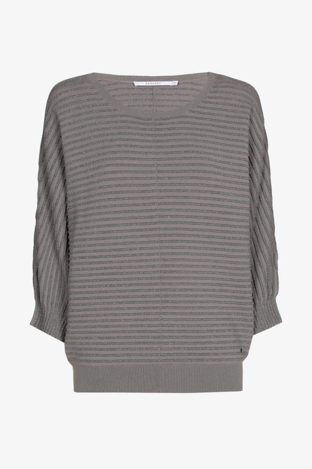 Trui in lurex met ronde hals