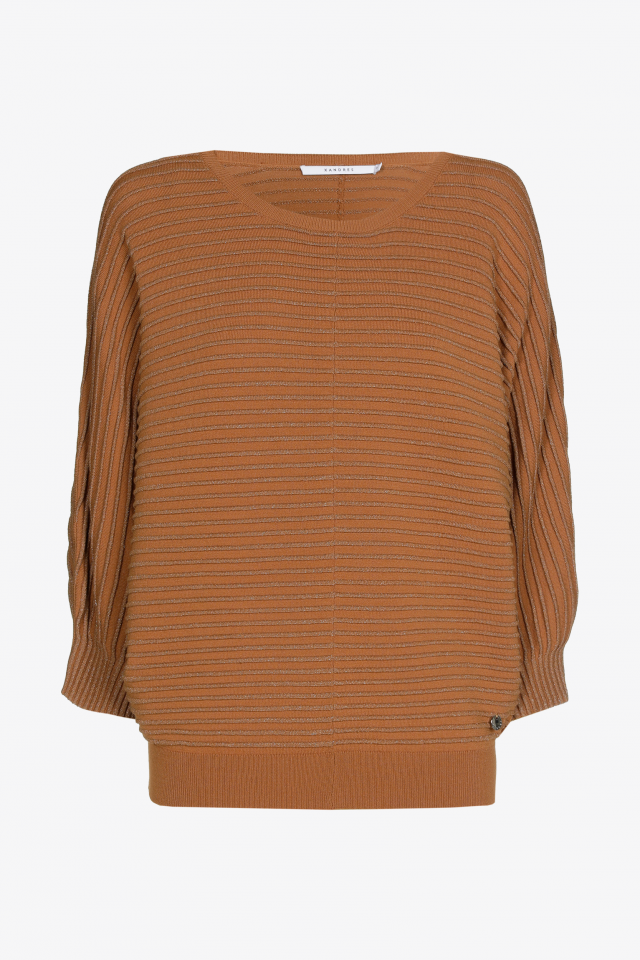 Trui in lurex met ronde hals