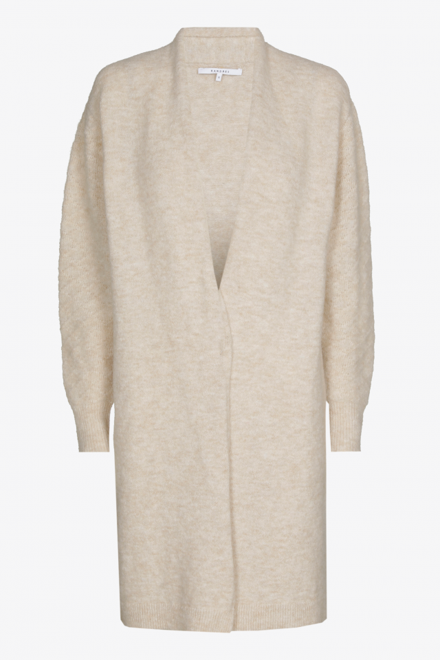 Gilet long contenant de la laine d'alpaga